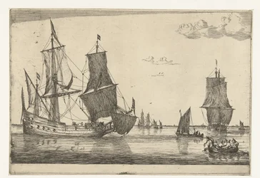 Acqua interna con una nave fluit