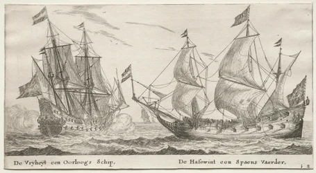 Navi di Amsterdam: La Libertà, una nave da guerra. Il Segugio, una nave spagnola