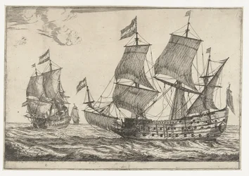 Due grandi navi da guerra (Tredici scene con navi)