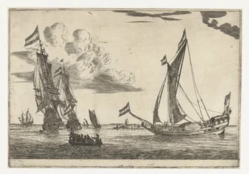 Due navi da guerra e uno yacht (serie Tredici scene con navi)