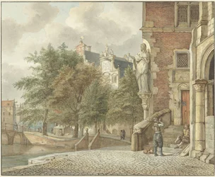 Vista di un canale cittadino