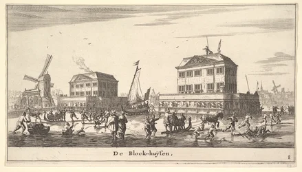 Scena invernale al Blockhouse di Amsterdam, XVII secolo