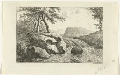 Paesaggio con cascata