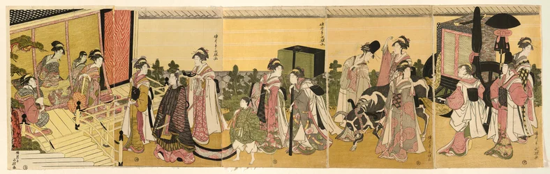 Parodia del principe Genji e della sua processione