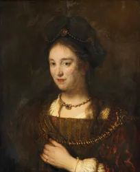 Mezzaluna di donna con berretto