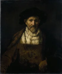 Un vecchio in costume fantasioso