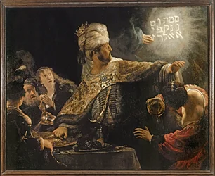 Il banchetto di Belsazar (dipinto su tela)