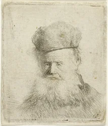 Busto di un Vecchio con Cappello di Pelliccia e Barba Fluente, c.1631