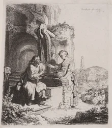 Cristo e la donna di Samaria: Tra le rovine