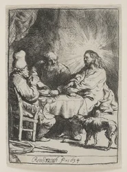 Cristo a Emmaus: la lastra più piccola