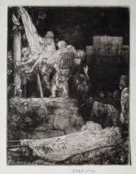 Deposizione disegno di Rembrandt Harmenszoon van Rijn