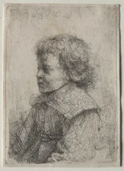 Ritratto di ragazzo di profilo
