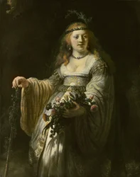 Saskia van Uylenburgh in costume arcadico