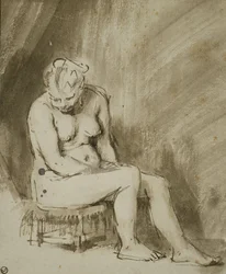 Nudo femminile seduto