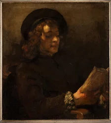 Tito van Rijn, figlio del pittore, mentre legge (olio su tela)