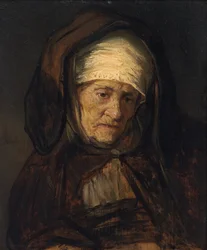 Testa di una donna anziana, 1655-1660