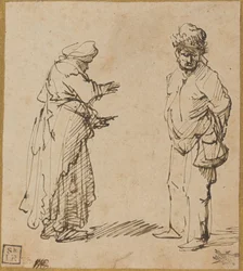 Mendicante Uomo e Donna