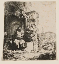 Cristo e la donna di Samaria: tra le rovine