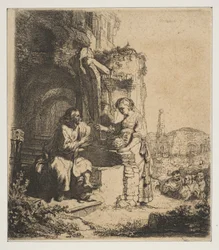 Cristo e la Samaritana tra le rovine