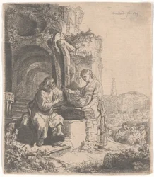 Cristo e la donna di Samaria tra le rovine, 1634