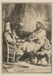 Cristo a Emmaus: La lastra più piccola, 1634