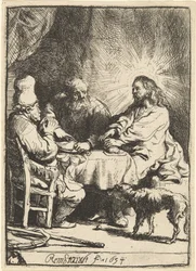 Cristo a Emmaus: la lastra più piccola