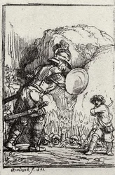 Davide e Golia. Illustrazione per Piedra gloriosa di Menasseh ben Israel