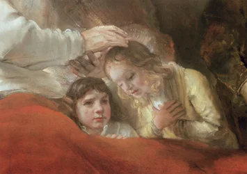 Giacobbe benedice i figli di Giuseppe (dettaglio)