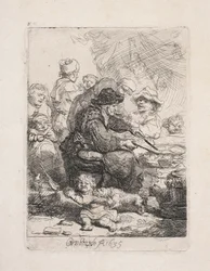 Una donna che frigge delle frittelle