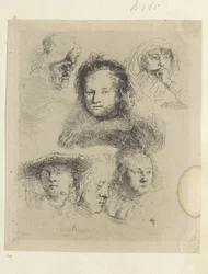 Studi di teste di Saskia e altri
