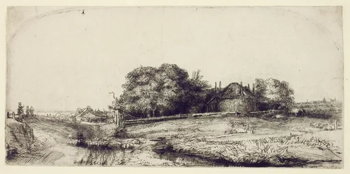 Paesaggio con fienile e gregge di pecore, c.1652