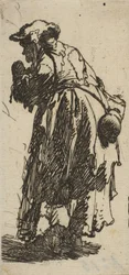 Vecchia mendicante con una zucca, ca. 1629