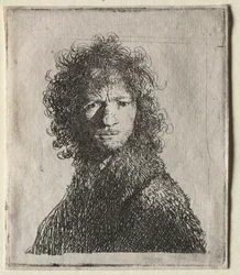 Autoritratto accigliato: busto