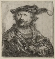 Autoritratto con Berretto di Velluto e Piuma, 1638