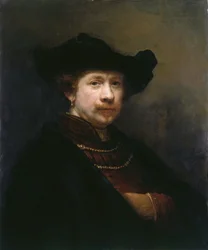 Autoritratto con berretto piatto, 1642