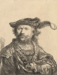 Autoritratto con Berretto di Velluto con Piuma, 1638