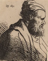 Uomo dal naso schiacciato con un berretto, prima del 1630