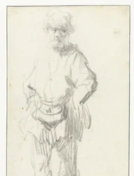 Uomo in piedi con una borsa