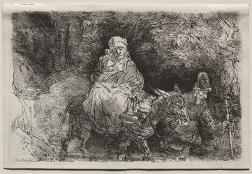 La fuga in Egitto: attraversamento di un ruscello, 1654