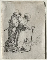 Due vagabondi, un uomo e una donna, c. 1634
