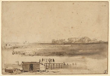 Veduta di Houtewael vicino alla Sint Anthoniespoort [recto]