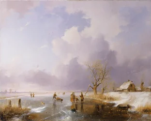 Paesaggio con canale ghiacciato, 1842