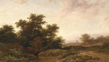 Paesaggio aperto nella luce della sera
