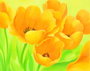 Tulipani di un giallo vivace