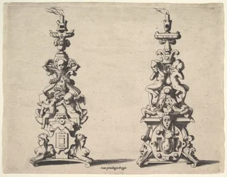 Due disegni di candelabri, ca. 1550-60