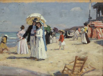 Coppia sulla spiaggia di Cabourg