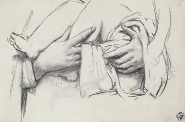 Studio della mano per Nostra Signora di Morienval in Oise, Francia (dettaglio)