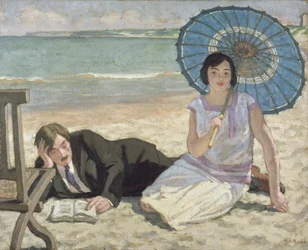 Donna con un parasole