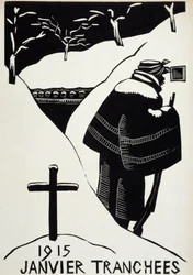 Gennaio 1915: le trincee - in "Calendario della Guerra", ill. di Herman-Paul, Librairie Lutetia, Parigi