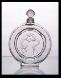 Le Baiser du Faune, bottiglia di profumo in vetro trasparente per Molinard di Lalique